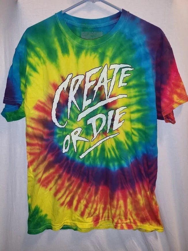 So Gnar Tie Dye "Create or Die" Shirt Size M Summer Street Fashion Unisex T-shirt, Sweatshirt, Hoodie, Long Sleeve Tee - T-Shirt, Sweatshirt, Hoodie