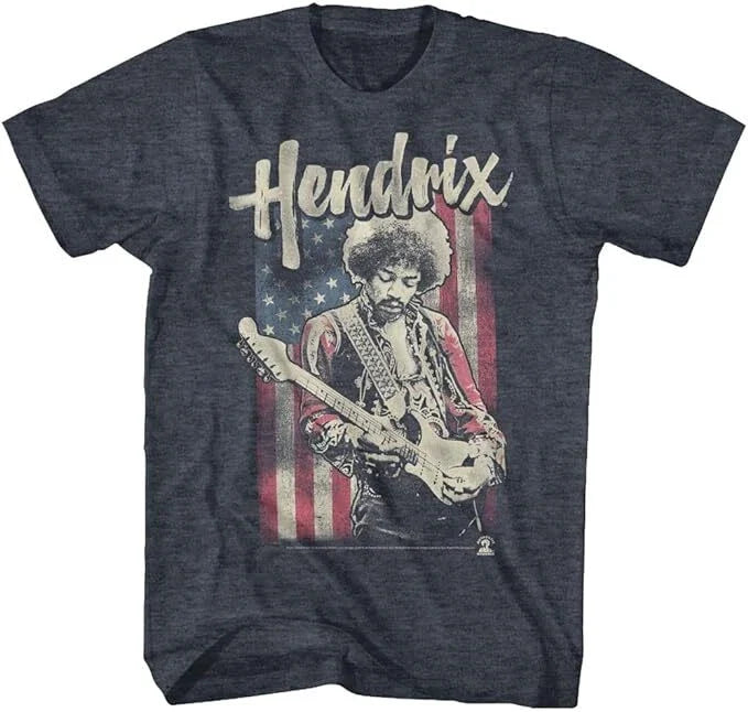 Jimi Hendrix 1960_s Psychedelic Musical Icon USA Flag Distressed T-Shirt Tee Unisex T-shirt, Sweatshirt, Hoodie, Long Sleeve Tee - T-Shirt, Sweatshirt, Hoodie