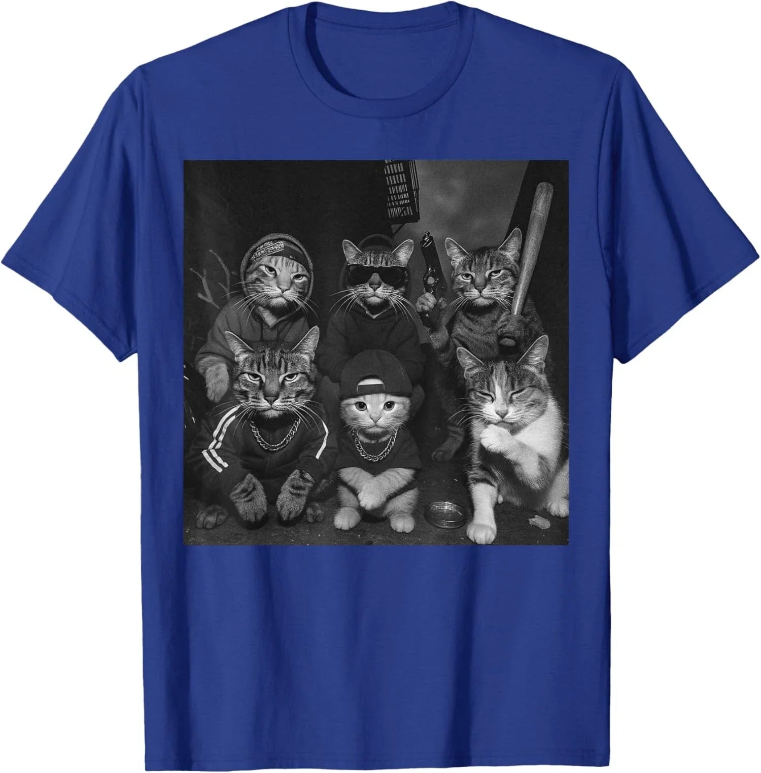 Gangster Cats Vintage Funny Kitty Gang Meme Unisex T-Shirt Unisex T-shirt, Sweatshirt, Hoodie, Long Sleeve Tee - T-Shirt, Sweatshirt, Hoodie