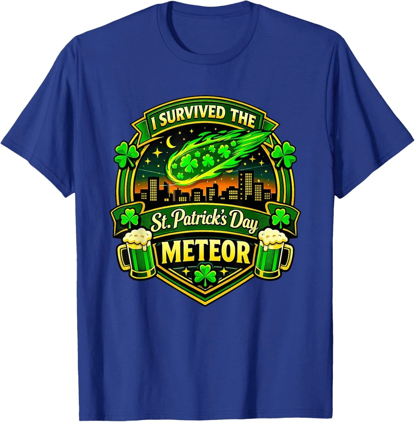 Funny I Survived St Patrick's Day Meteor 2026 Quote Unisex T-Shirt Unisex T-shirt, Sweatshirt, Hoodie, Long Sleeve Tee - T-Shirt, Sweatshirt, Hoodie