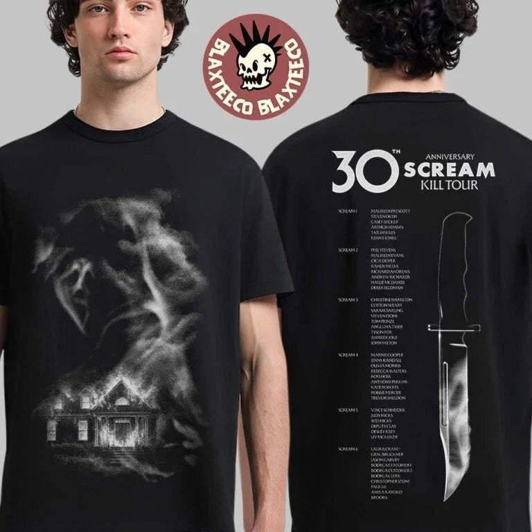 Scream 7 30th Anniversary Kill Tour Horror Movie T-Shirt For Men Women S-5XL Unisex T-shirt, Sweatshirt, Hoodie, Long Sleeve Tee - T-Shirt, Sweatshirt, Hoodie