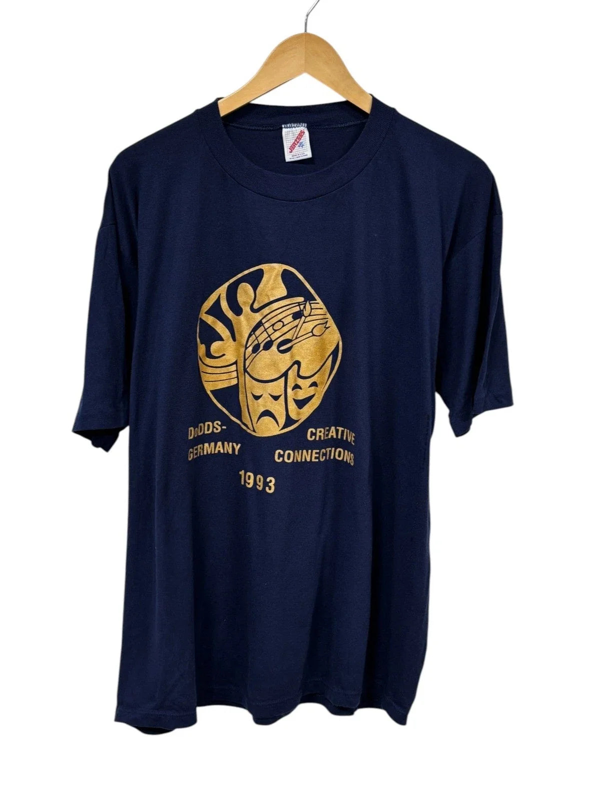 Vintage 90's Germany Creative Connections Theater Graphic Tee Size XXL Unisex T-shirt, Sweatshirt, Hoodie, Long Sleeve Tee - T-Shirt, Sweatshirt, Hoodie