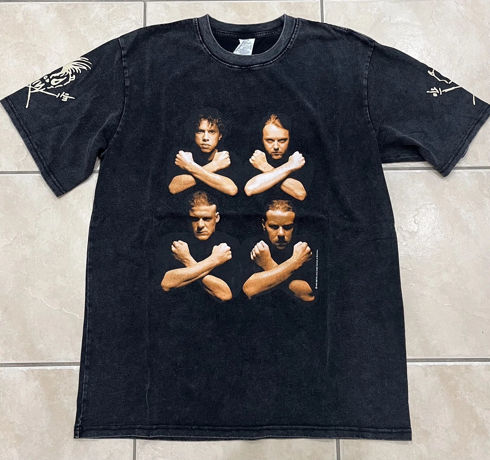 Vtg Metallica Shirt Rock Band Tee Sz L Birth School Death Unisex T-shirt, Sweatshirt, Hoodie, Long Sleeve Tee - T-Shirt, Sweatshirt, Hoodie