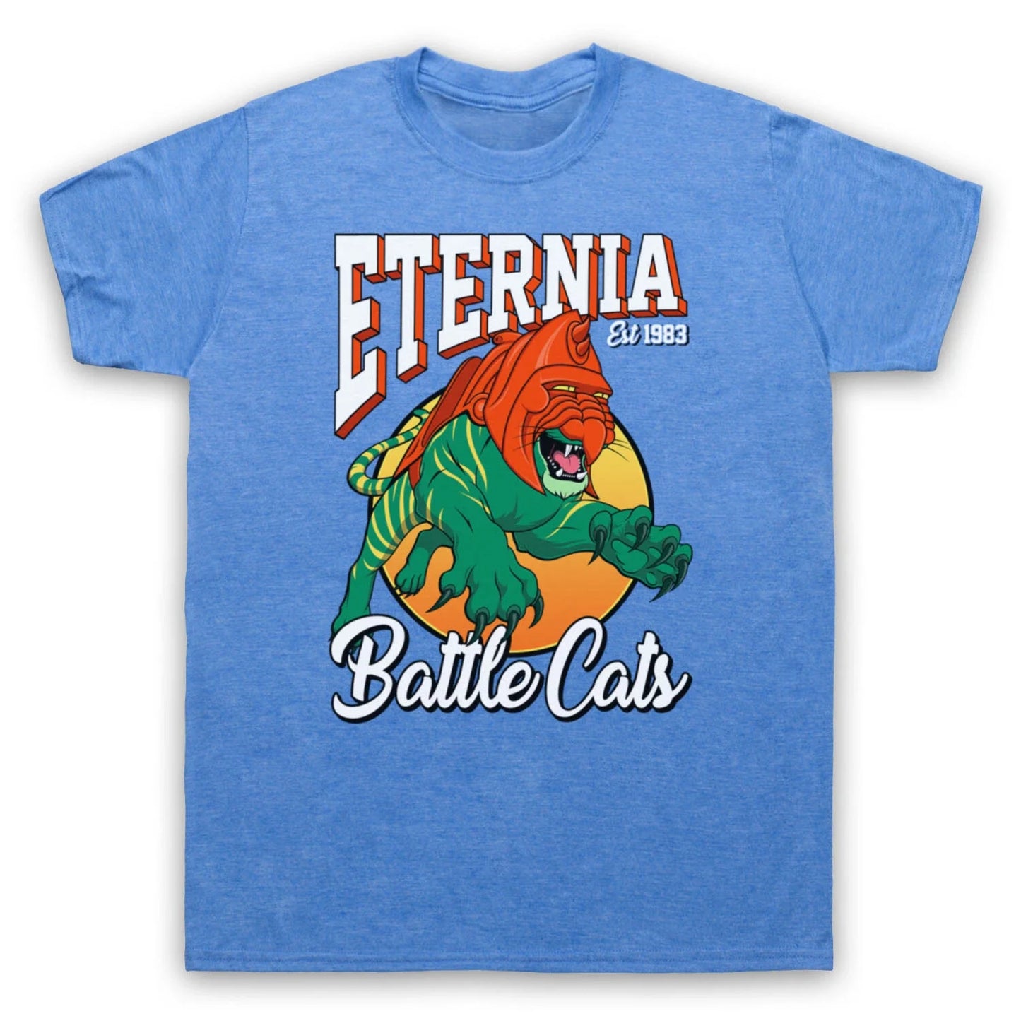 HE-MAN ETERNIA BATTLE CATS SPORTS TEAM PARODY CARTOON MENS & WOMENS T-SHIRT Unisex T-shirt, Sweatshirt, Hoodie, Long Sleeve Tee - T-Shirt, Sweatshirt, Hoodie
