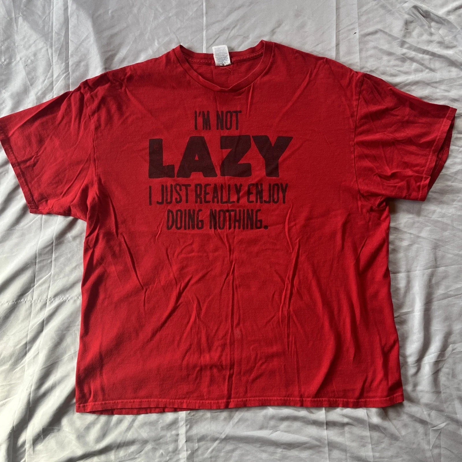 T-shirt Red 2XL I Am Not Lazy Unisex T-shirt, Sweatshirt, Hoodie, Long Sleeve Tee - T-Shirt, Sweatshirt, Hoodie