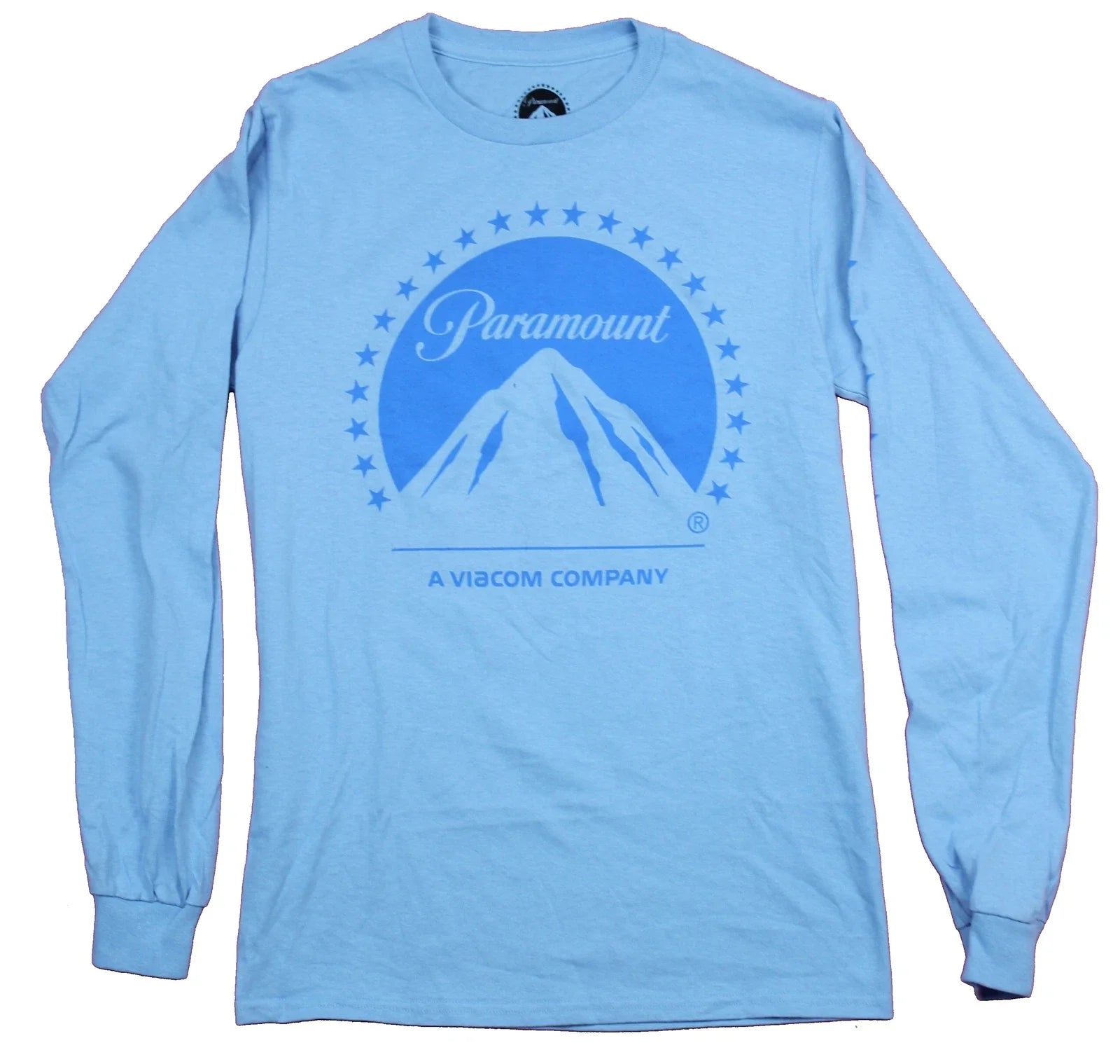 Paramount Mens Long Sleeve T-Shirt  - Classic Mountain Logo Star Sleeves Unisex T-shirt, Sweatshirt, Hoodie, Long Sleeve Tee - T-Shirt, Sweatshirt, Hoodie