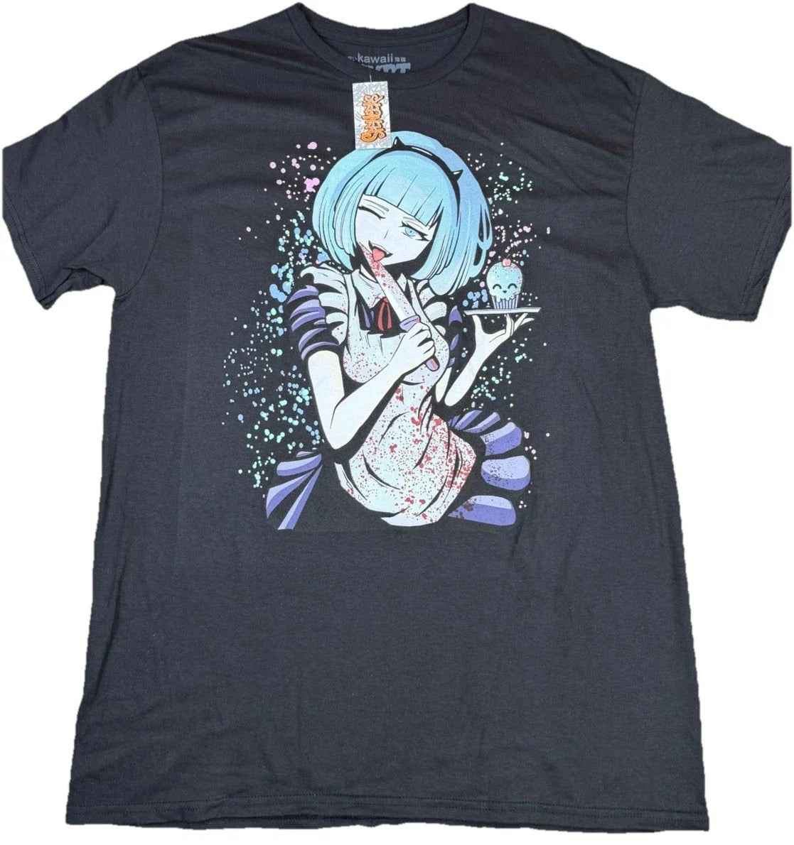 Kawaii KRYPT Anime Nurse Graphic T Shirt Black Horror Goth Streetwear Large Unisex T-shirt, Sweatshirt, Hoodie, Long Sleeve Tee - T-Shirt, Sweatshirt, Hoodie