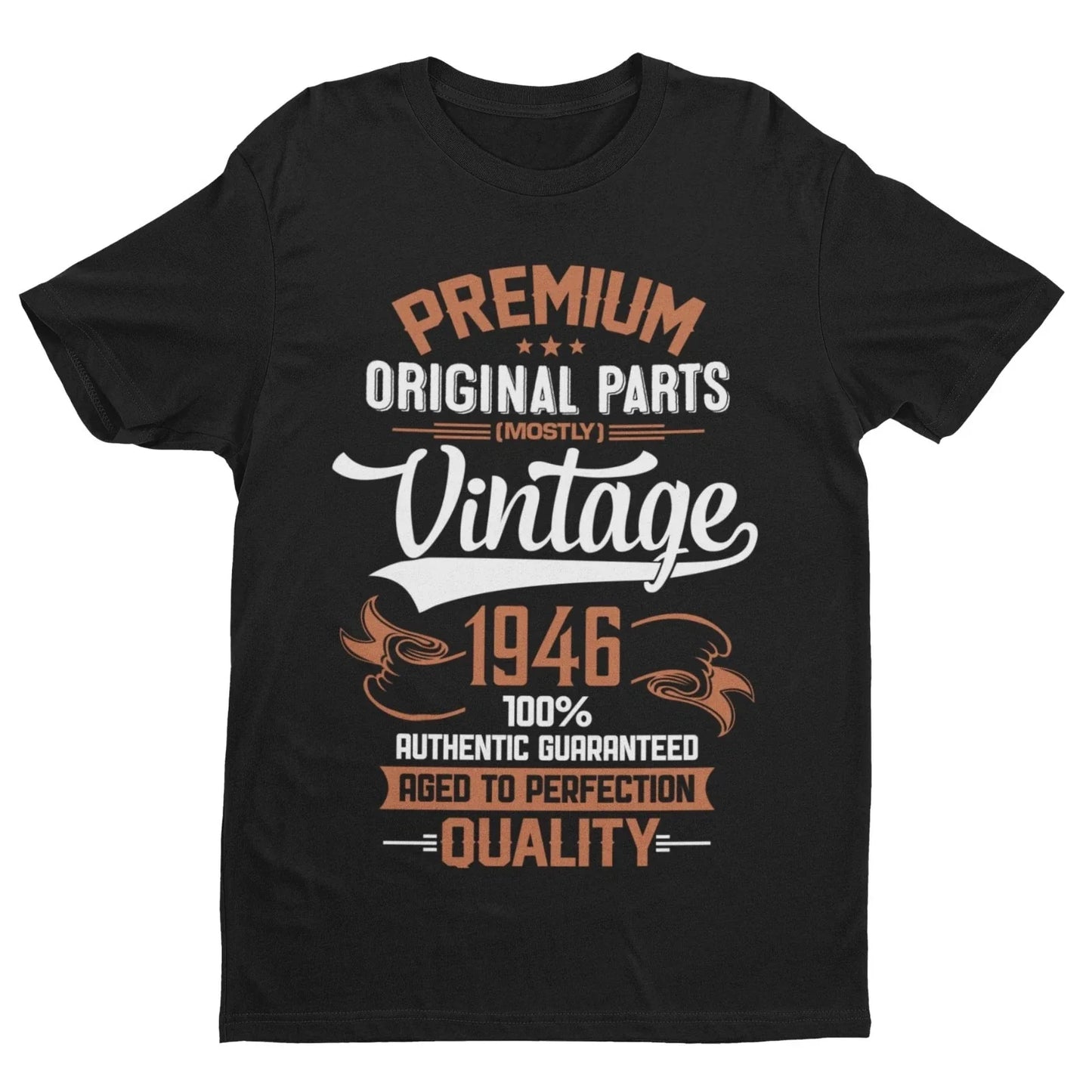 Vintage 1946 80th Birthday T Shirt 80 in 2026 Premium Original Parts Mostly Unisex T-shirt, Sweatshirt, Hoodie, Long Sleeve Tee - T-Shirt, Sweatshirt, Hoodie