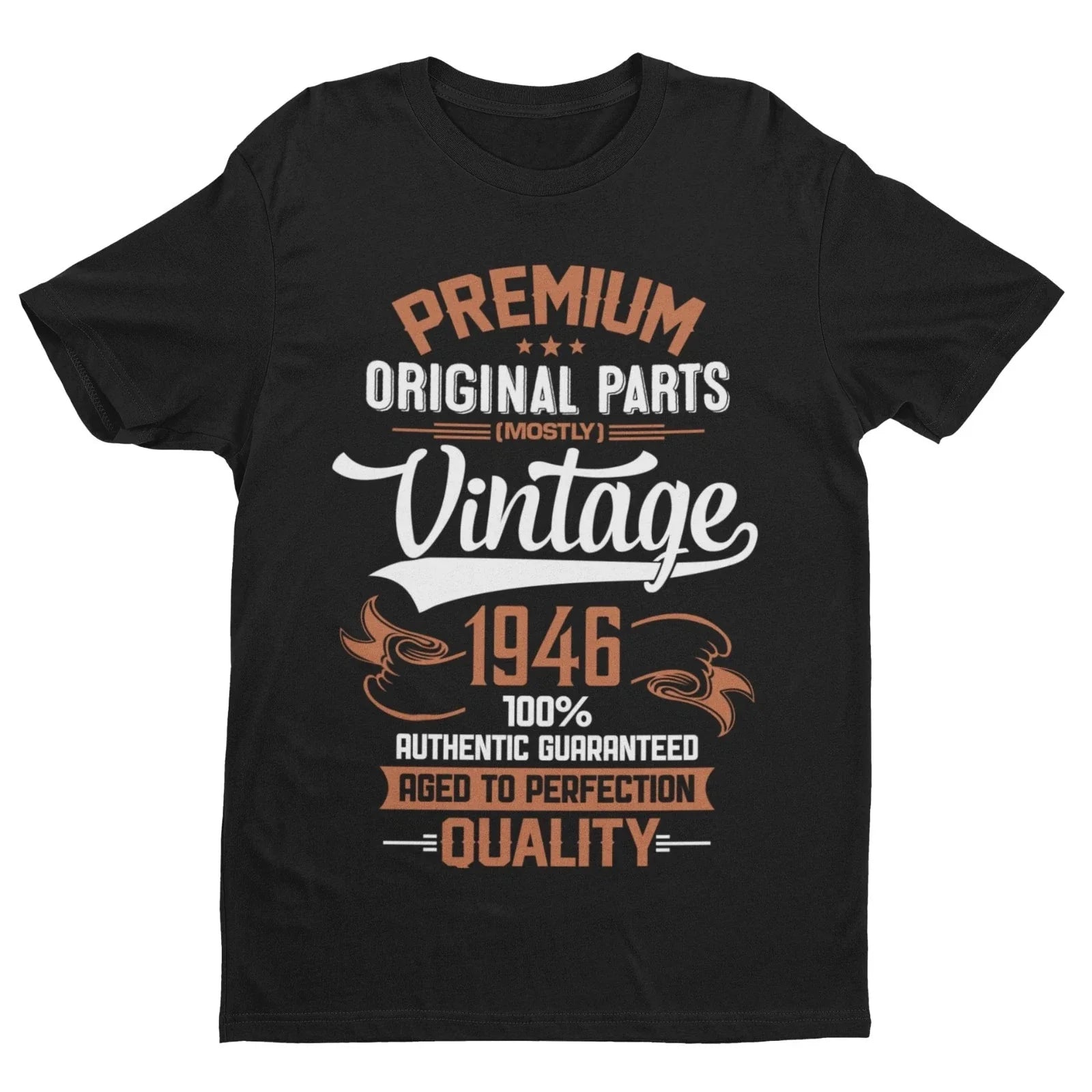 Vintage 1946 80th Birthday T Shirt 80 in 2026 Premium Original Parts Mostly Unisex T-shirt, Sweatshirt, Hoodie, Long Sleeve Tee - T-Shirt, Sweatshirt, Hoodie