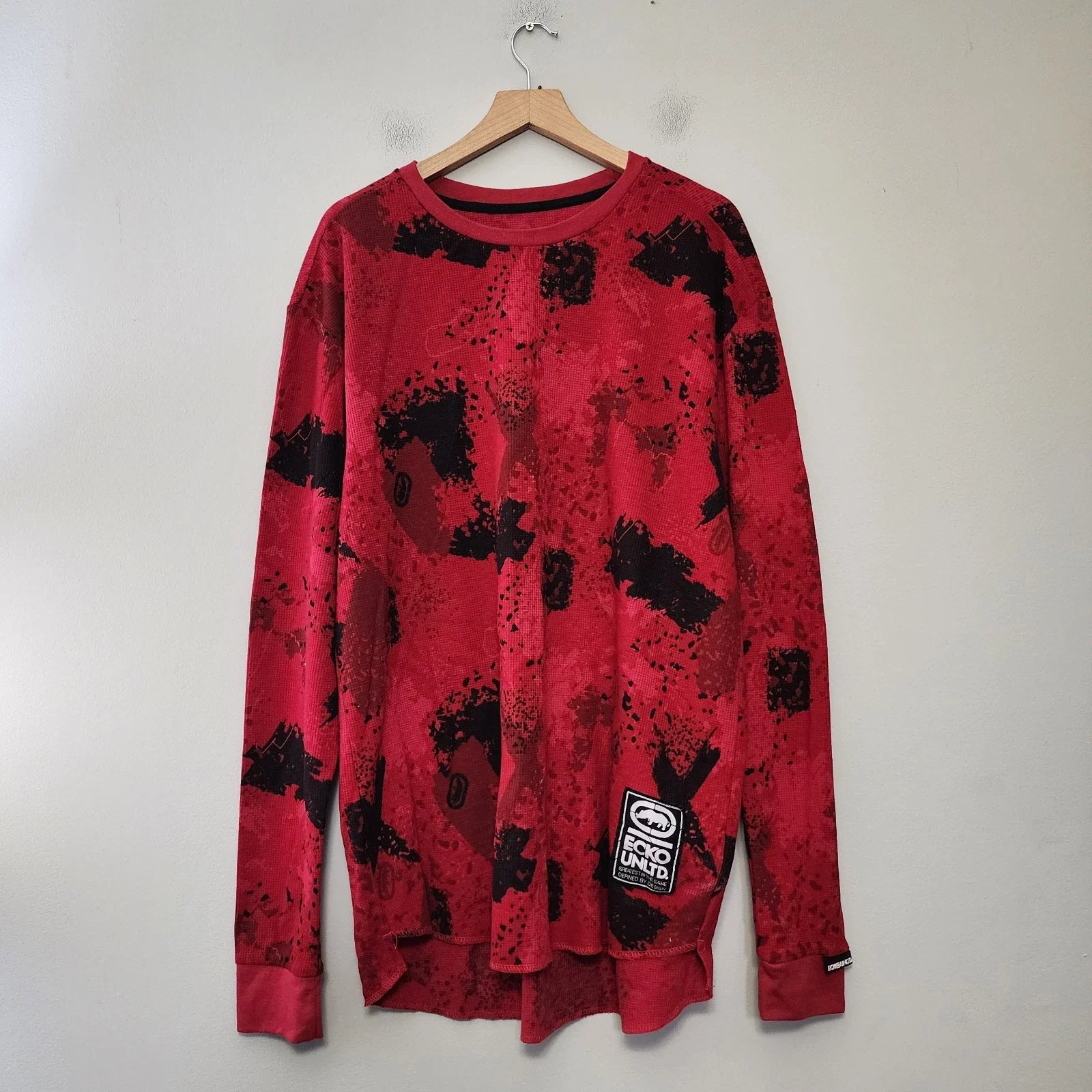 Vtg Y2k Ecko Unltd Waffle Knit Shirt Mens 3XL Red Thermal Skater Jesse Pinkman Unisex T-shirt, Sweatshirt, Hoodie, Long Sleeve Tee - T-Shirt, Sweatshirt, Hoodie