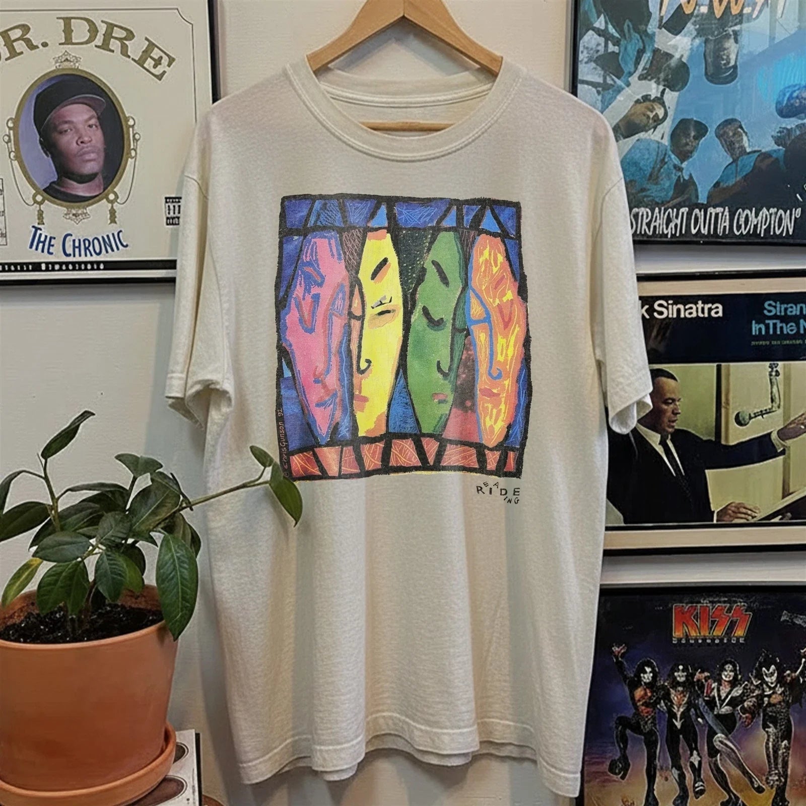 1992 Ride Reading Festival - Aged T-Shirt White M Unisex T-shirt, Sweatshirt, Hoodie, Long Sleeve Tee - T-Shirt, Sweatshirt, Hoodie