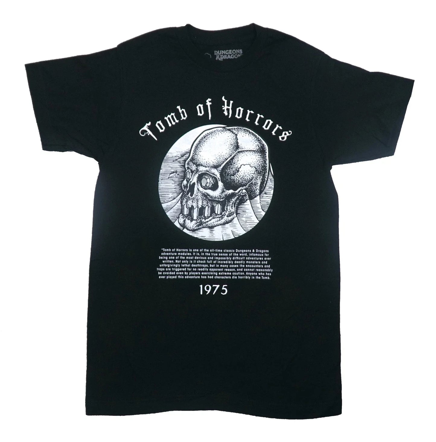 Dungeons & Dragons Mens T-Shirt - Tomb of Horror Module Description 1975 Unisex T-shirt, Sweatshirt, Hoodie, Long Sleeve Tee - T-Shirt, Sweatshirt, Hoodie