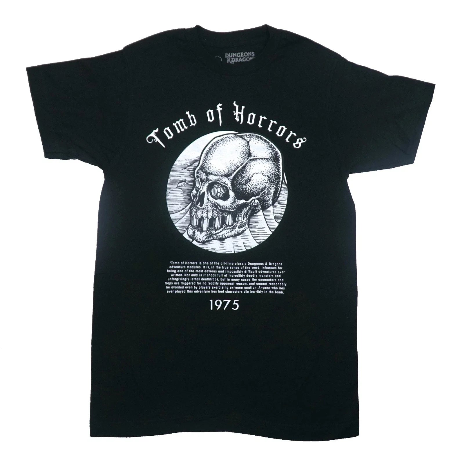 Dungeons & Dragons Mens T-Shirt - Tomb of Horror Module Description 1975 Unisex T-shirt, Sweatshirt, Hoodie, Long Sleeve Tee - T-Shirt, Sweatshirt, Hoodie