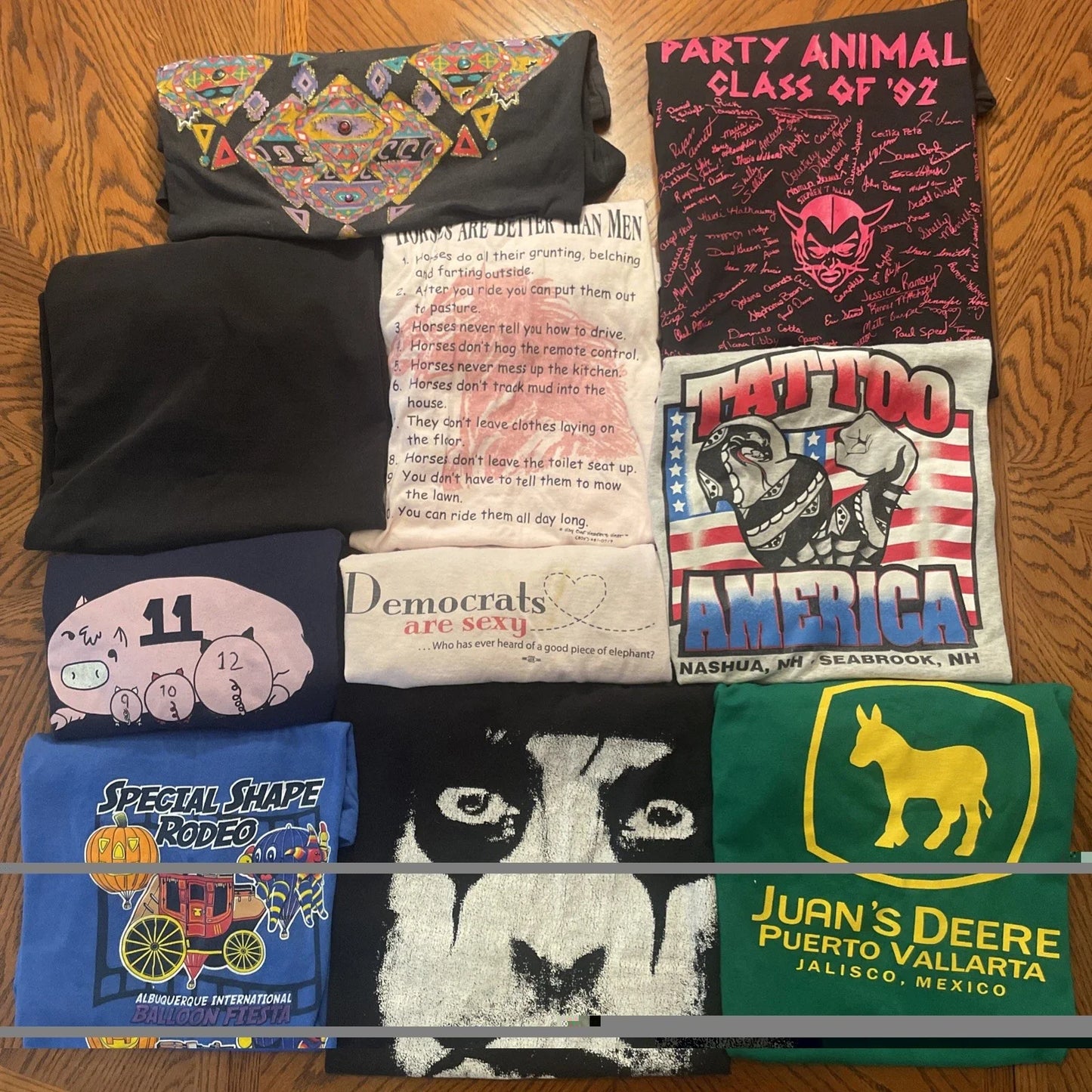 Vintage T-Shirt Lot Of 10 Y2K Era Alice Cooper Parody Politics Democrats Unisex T-shirt, Sweatshirt, Hoodie, Long Sleeve Tee - T-Shirt, Sweatshirt, Hoodie
