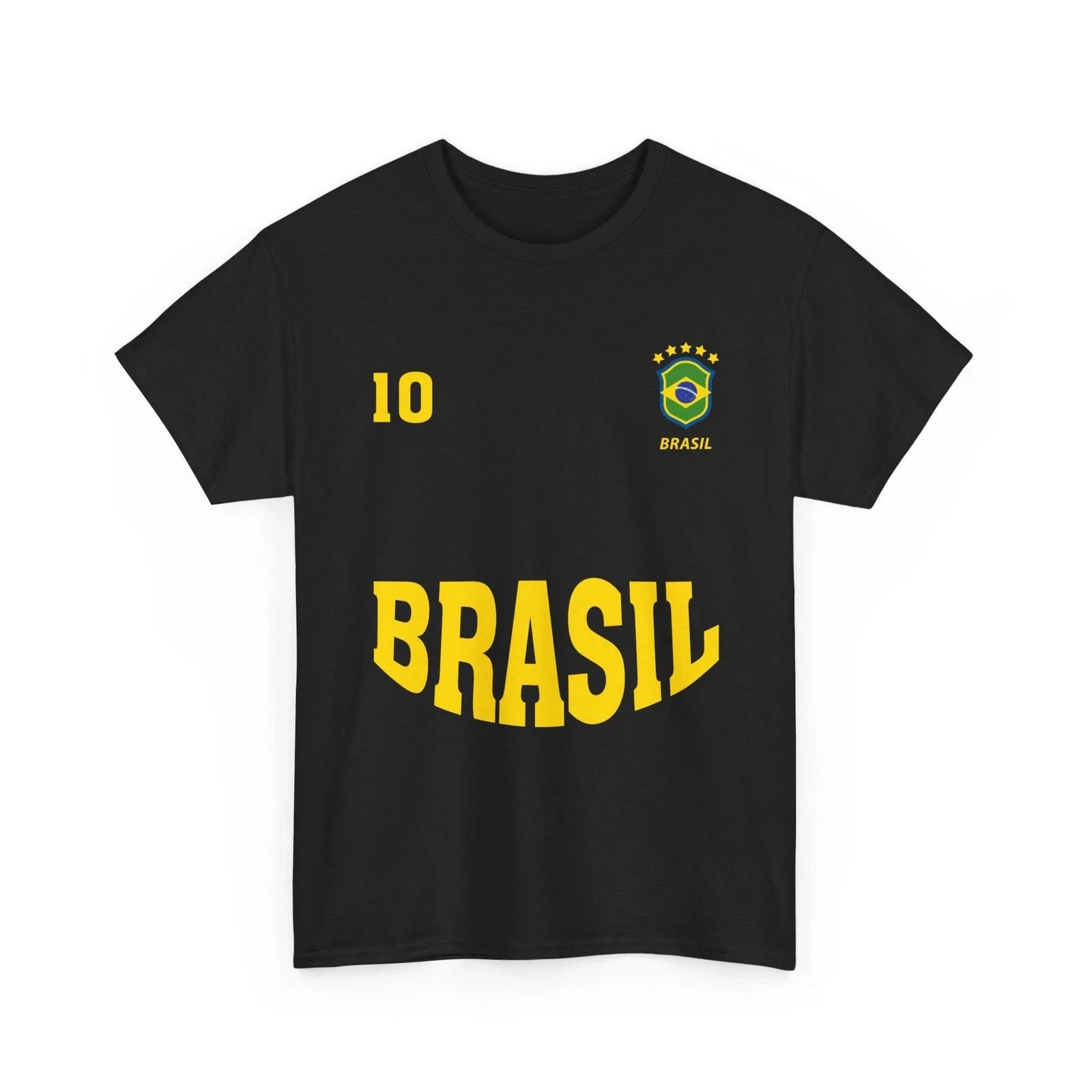 Brazil Brasil T-Shirt, Number 10 Brazilian Soccer Team Sports Fans Shirt Unisex T-shirt, Sweatshirt, Hoodie, Long Sleeve Tee - T-Shirt, Sweatshirt, Hoodie