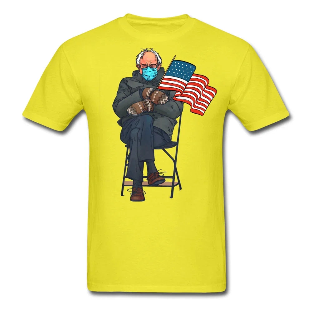 Bernie Sanders mittens meme inauguration american flag USA T-Shirt Size S-6XL Unisex T-shirt, Sweatshirt, Hoodie, Long Sleeve Tee - T-Shirt, Sweatshirt, Hoodie