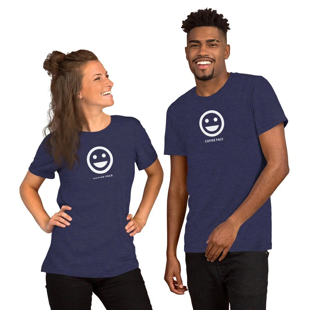 Coffee Face - Funny Short-Sleeve Unisex T-Shirt - White Print Unisex T-shirt, Sweatshirt, Hoodie, Long Sleeve Tee - T-Shirt, Sweatshirt, Hoodie