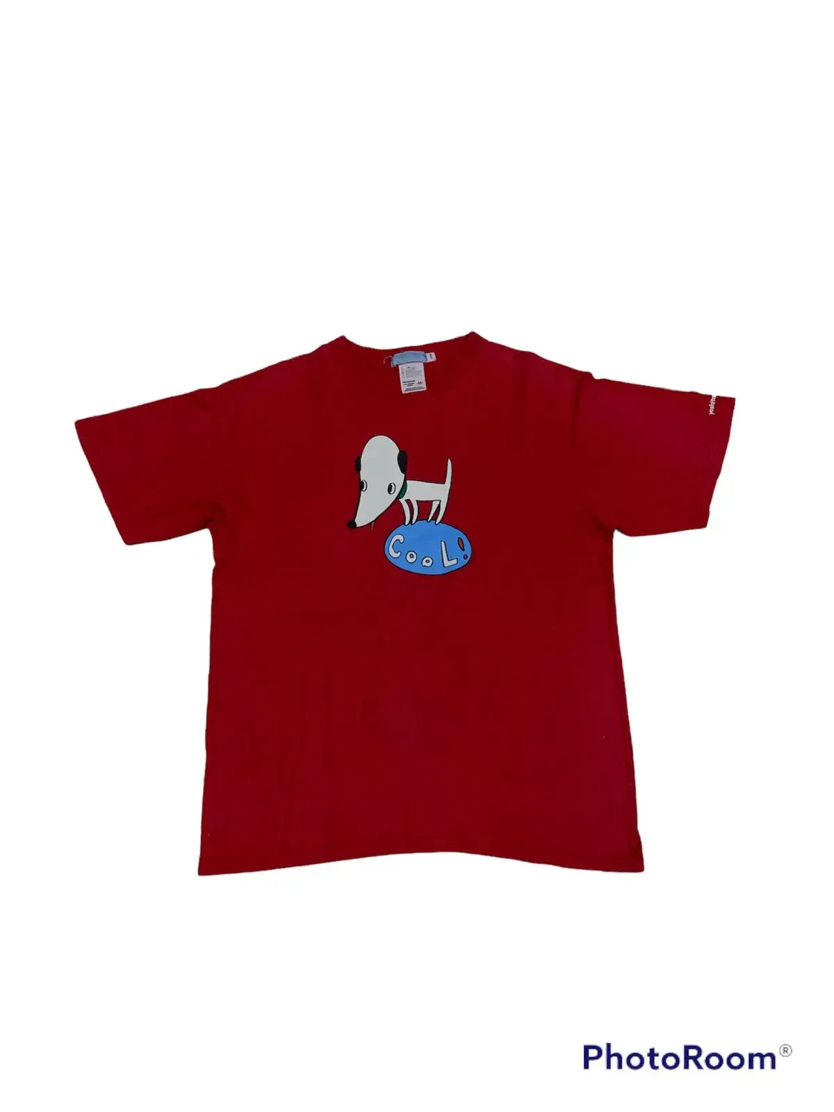 VINTAGE YOSHITOMO NARA RED COOL DOG MOMA CIRCA 2001 MEDIUM SIZE Unisex T-shirt, Sweatshirt, Hoodie, Long Sleeve Tee - T-Shirt, Sweatshirt, Hoodie