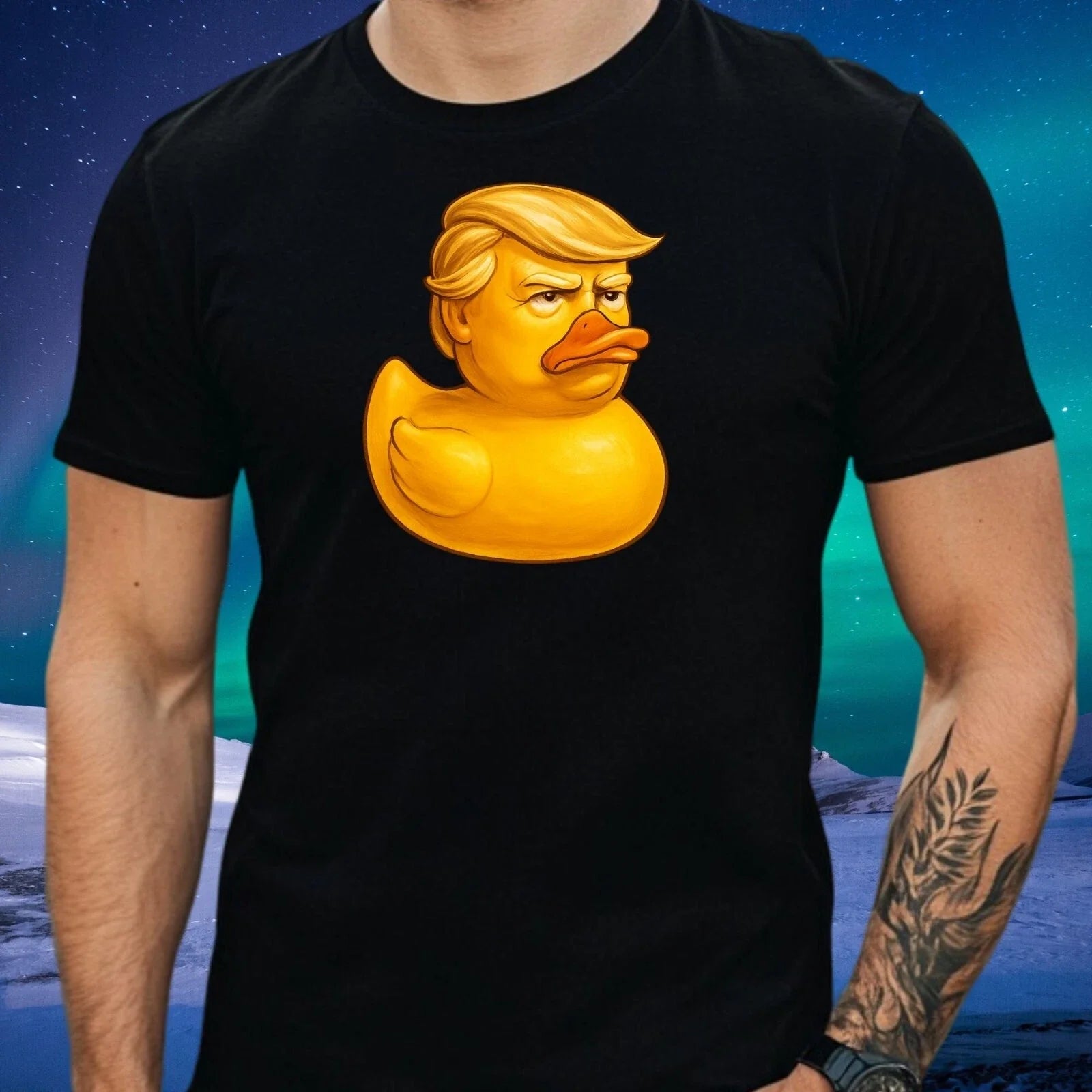 Mens Trump Rubber Duck Motif Cotton T-Shirt Size XS to 5XL Unisex T-shirt, Sweatshirt, Hoodie, Long Sleeve Tee - T-Shirt, Sweatshirt, Hoodie