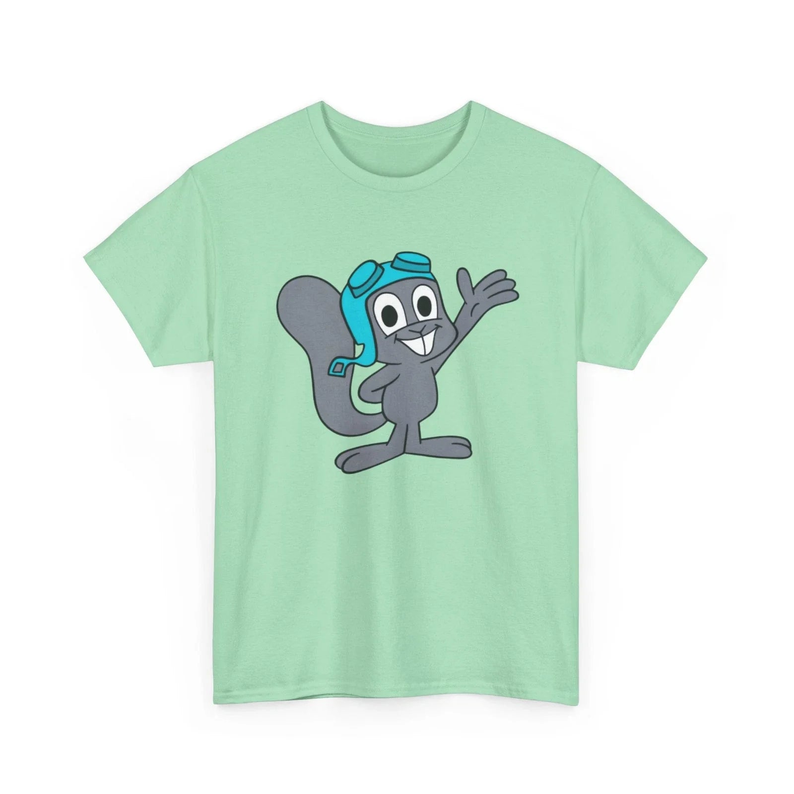 Rocky The Flying Squirrel Printed T-Shirt Bullwinkle Moose Cartoon Boris Natasha Unisex T-shirt, Sweatshirt, Hoodie, Long Sleeve Tee - T-Shirt, Sweatshirt, Hoodie