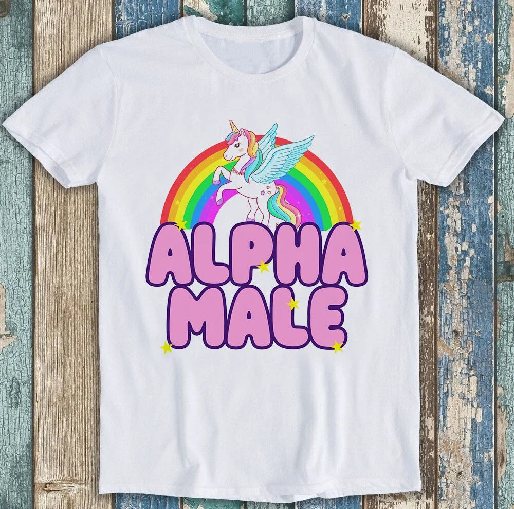 Unicorn Alpha Male GAY Meme Pride Proud Joke Prank Funny Gift Tee T Shirt 1734 Unisex T-shirt, Sweatshirt, Hoodie, Long Sleeve Tee - T-Shirt, Sweatshirt, Hoodie