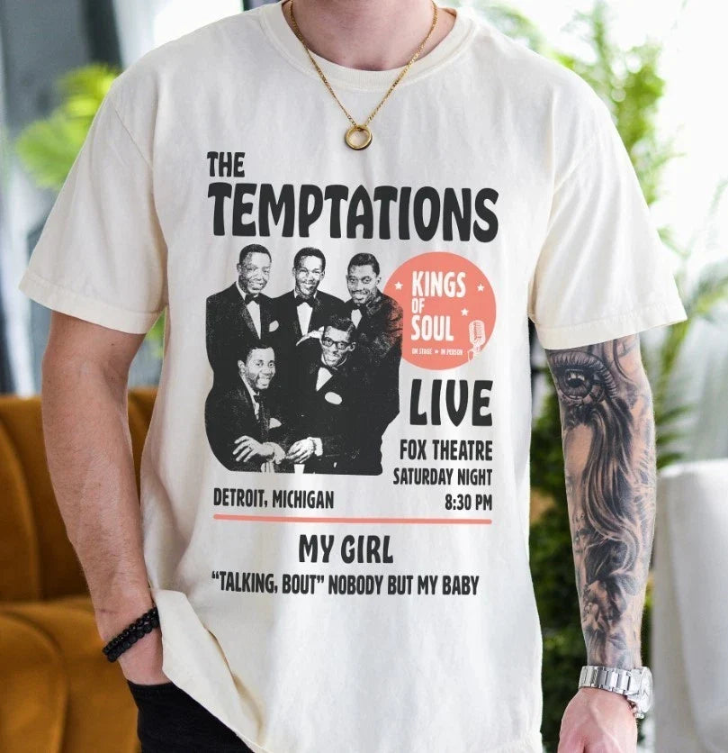 The Temptations My Girl Live Concert Vintage Soul Music T-Shirt Tee - T055 Unisex T-shirt, Sweatshirt, Hoodie, Long Sleeve Tee - T-Shirt, Sweatshirt, Hoodie