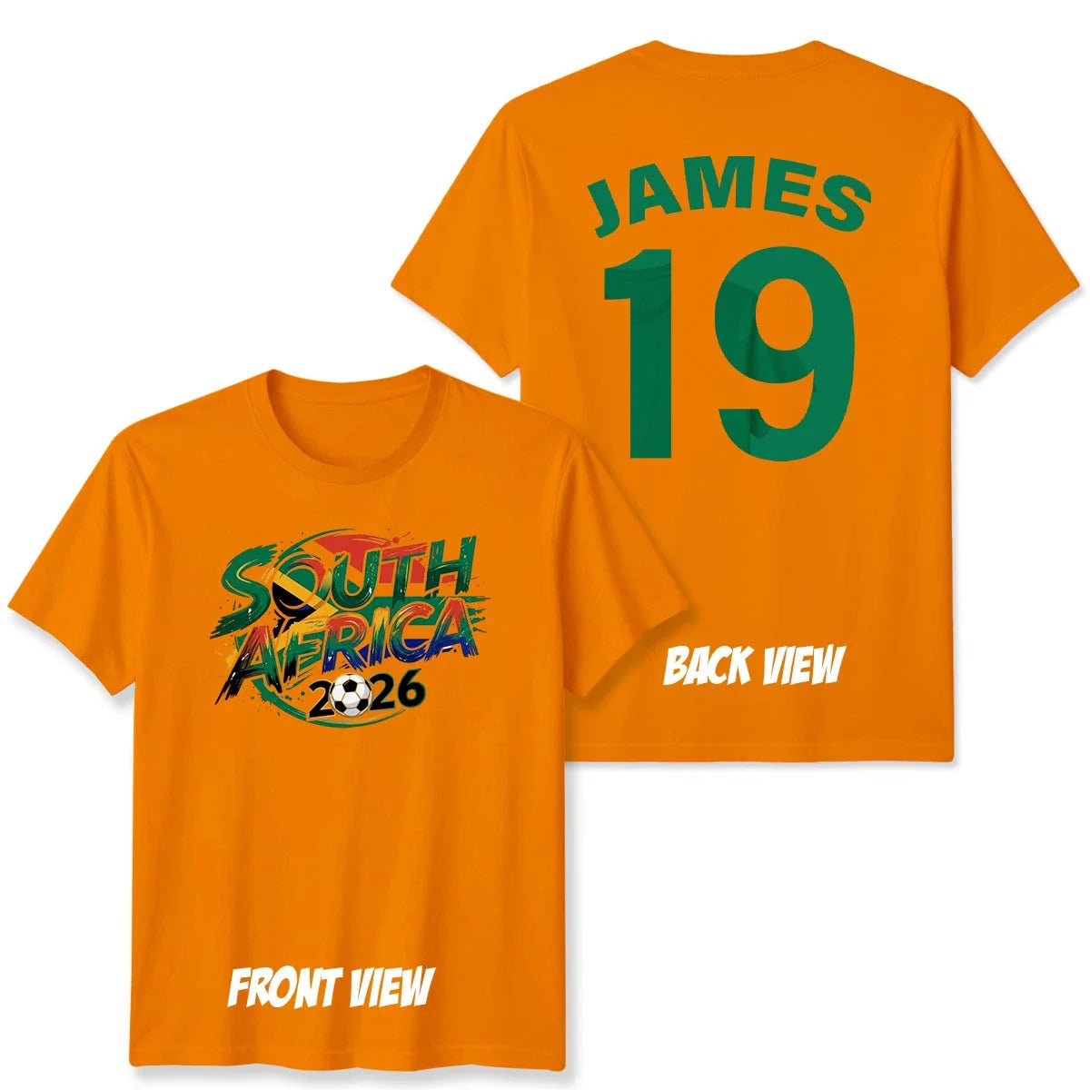 South Africa Unisex Personalized Custom Name And Number T Shirt Football Top Unisex T-shirt, Sweatshirt, Hoodie, Long Sleeve Tee - T-Shirt, Sweatshirt, Hoodie