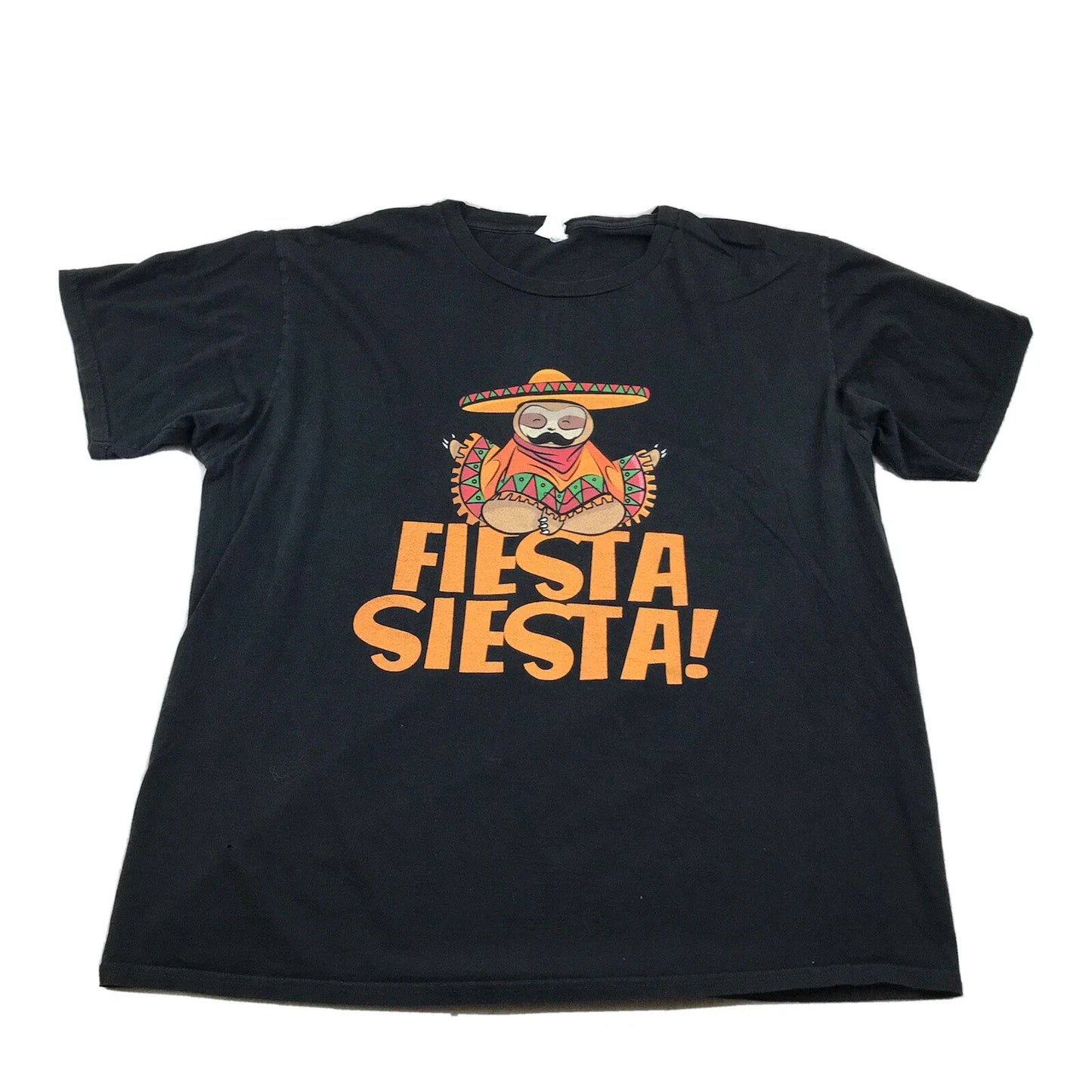 Fiesta Siesta Graphic Tee Shirt Adult XL Black Short Sleeves Sloth T-Shirt * Unisex T-shirt, Sweatshirt, Hoodie, Long Sleeve Tee - T-Shirt, Sweatshirt, Hoodie
