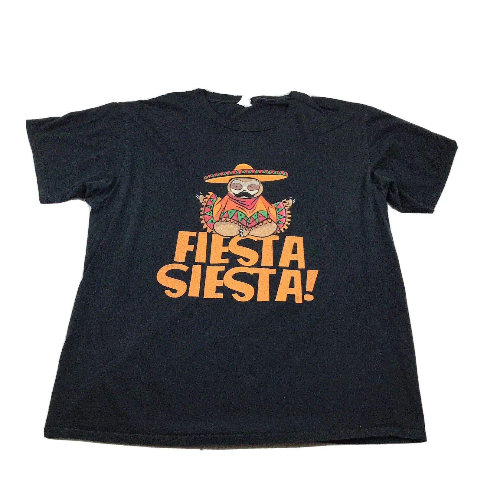Fiesta Siesta Graphic Tee Shirt Adult XL Black Short Sleeves Sloth T-Shirt * Unisex T-shirt, Sweatshirt, Hoodie, Long Sleeve Tee - T-Shirt, Sweatshirt, Hoodie