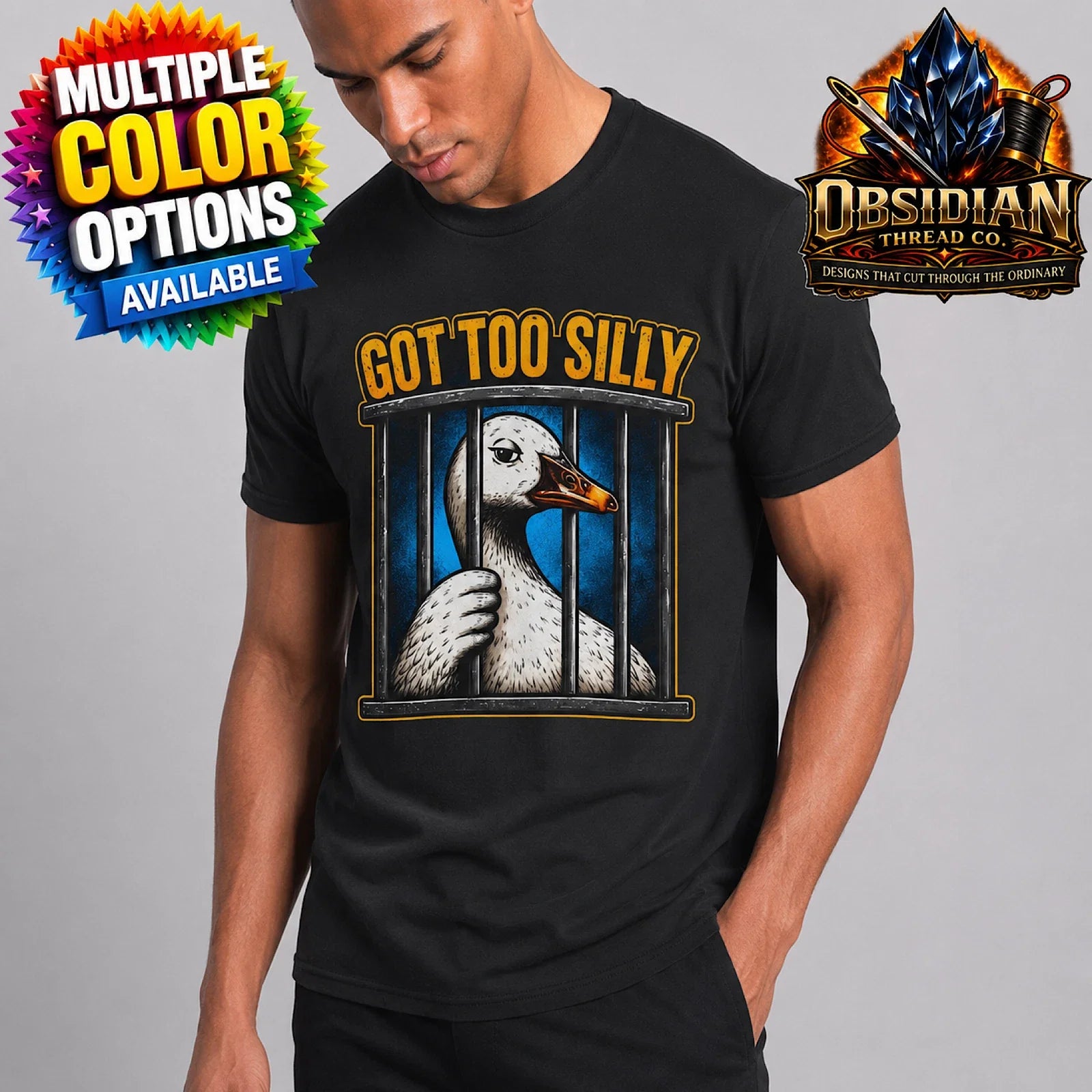 Got Too Silly Goose On The Loose Funny Goose Meme Unisex Graphic T-Shirt Unisex T-shirt, Sweatshirt, Hoodie, Long Sleeve Tee - T-Shirt, Sweatshirt, Hoodie
