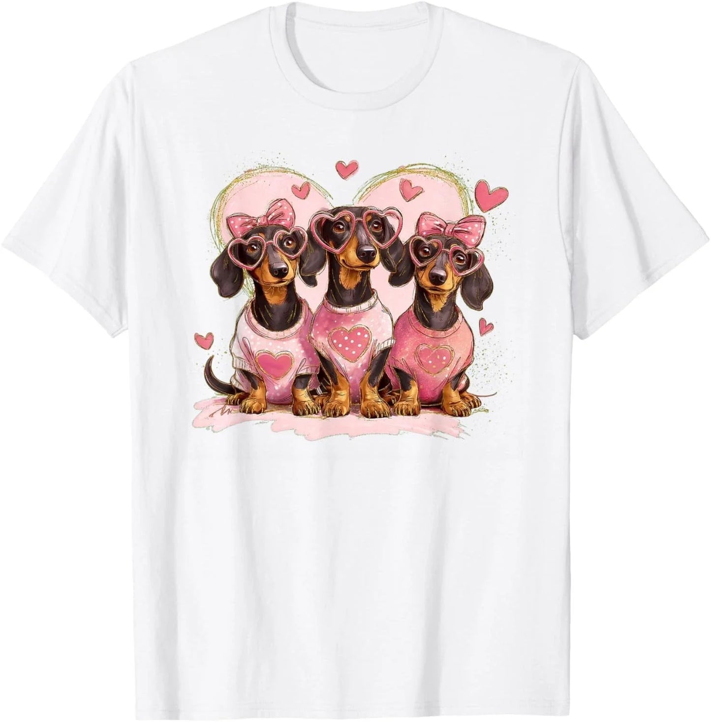 Cute Dachshund Valentines Heart Dog Lover Men Women Kid T-Shirt Unisex T-shirt, Sweatshirt, Hoodie, Long Sleeve Tee - T-Shirt, Sweatshirt, Hoodie