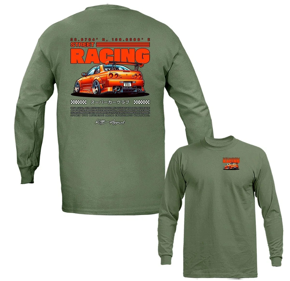 Street Racing Urban Imported Tuned Custom JDM Sports Car Graphic Long Sleeve Unisex T-shirt, Sweatshirt, Hoodie, Long Sleeve Tee - T-Shirt, Sweatshirt, Hoodie