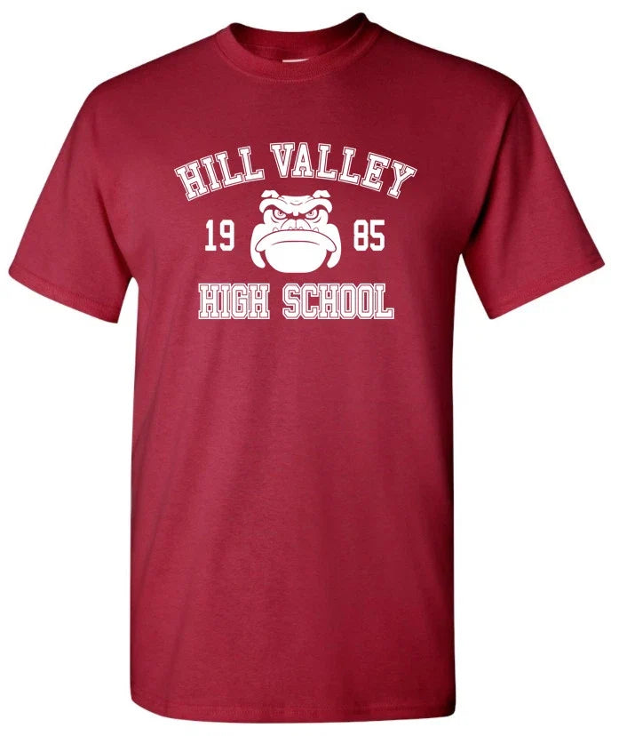 Hill Valley HighT-SHIRT - Back To The Future 80's movie Unisex T-shirt, Sweatshirt, Hoodie, Long Sleeve Tee - T-Shirt, Sweatshirt, Hoodie