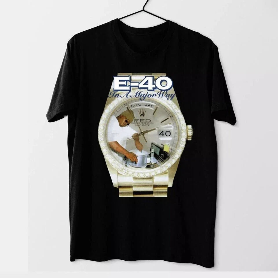E-40 E4 In a Major Way New Unisex Black T-Shirt Unisex T-shirt, Sweatshirt, Hoodie, Long Sleeve Tee - T-Shirt, Sweatshirt, Hoodie