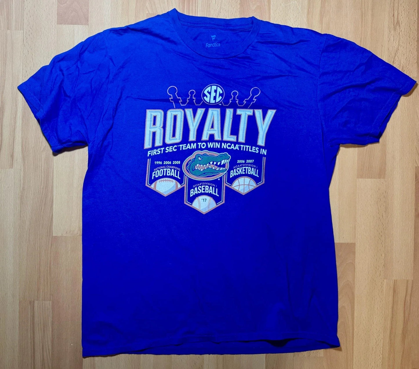 Florida Gators Shirt Mens Large SEC Royalty NCAA Champions Football Baseball Bas Unisex T-shirt, Sweatshirt, Hoodie, Long Sleeve Tee - T-Shirt, Sweatshirt, Hoodie