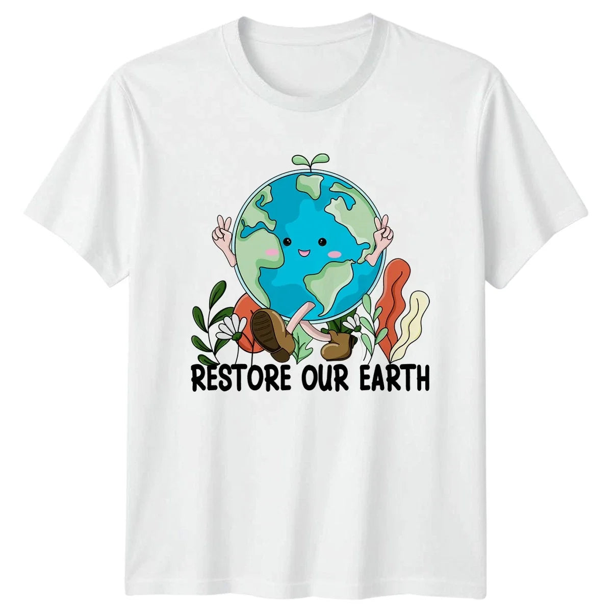 Cute Restore Our Earth T-Shirt Nature Earth Day Gift For Him And Her Unisex T-shirt, Sweatshirt, Hoodie, Long Sleeve Tee - T-Shirt, Sweatshirt, Hoodie