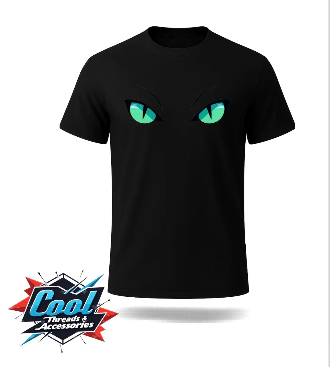 Cool Threads & Accessories Green Eyes T Shirt  Black Graphic Casual Unisex T-shirt, Sweatshirt, Hoodie, Long Sleeve Tee - T-Shirt, Sweatshirt, Hoodie