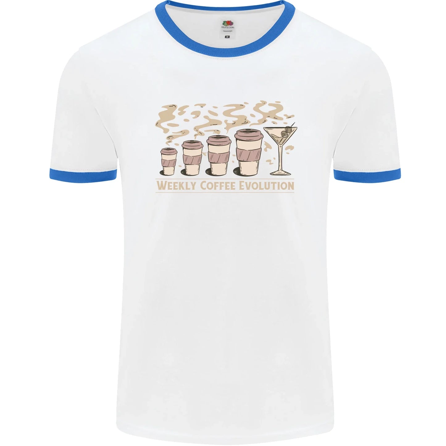 Weekly Coffee To Alcohol Evolution Wine Mens Ringer T-Shirt Unisex T-shirt, Sweatshirt, Hoodie, Long Sleeve Tee - T-Shirt, Sweatshirt, Hoodie