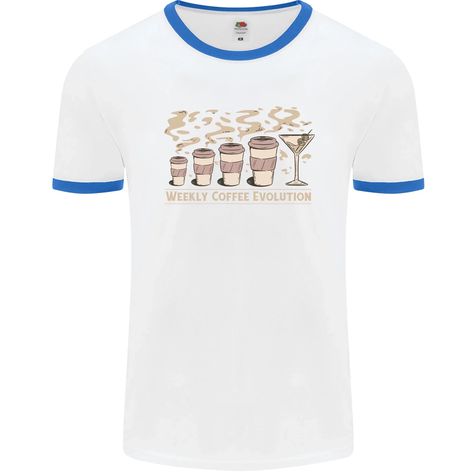 Weekly Coffee To Alcohol Evolution Wine Mens Ringer T-Shirt Unisex T-shirt, Sweatshirt, Hoodie, Long Sleeve Tee - T-Shirt, Sweatshirt, Hoodie