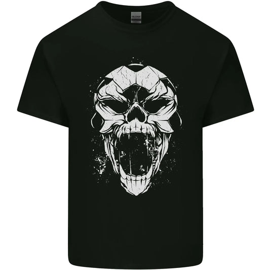 A Football Skull Footy Soccer Mens Cotton T-Shirt Tee Top Unisex T-shirt, Sweatshirt, Hoodie, Long Sleeve Tee - T-Shirt, Sweatshirt, Hoodie