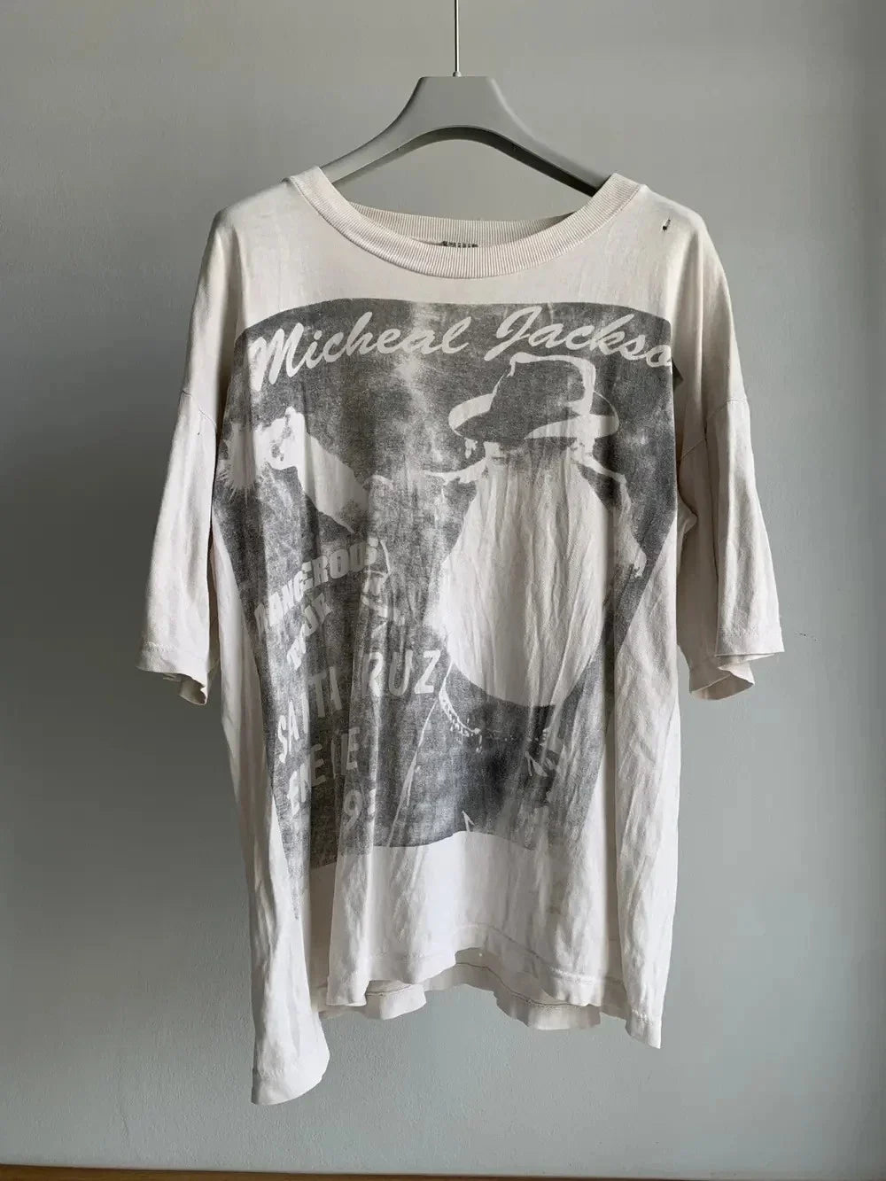 Thrashed Vintage 1993s Michael Jackson Boxy Tee Distressed Grunge Unisex T-shirt, Sweatshirt, Hoodie, Long Sleeve Tee - T-Shirt, Sweatshirt, Hoodie