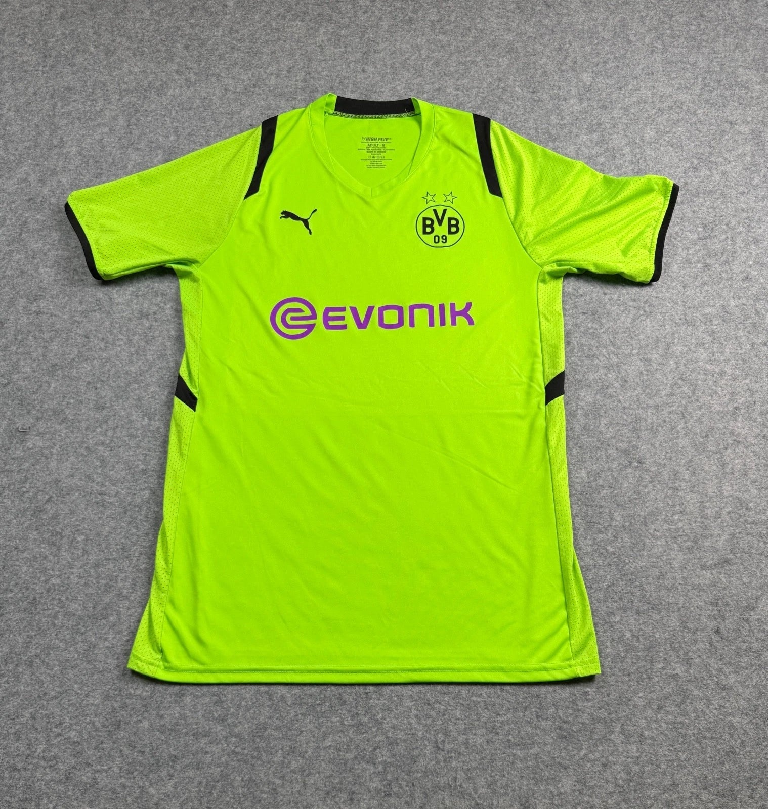 Green Evonik Jersey Shirt Baggy Small Soccer Futbol BVB 2009 Game Giveaway Unisex T-shirt, Sweatshirt, Hoodie, Long Sleeve Tee - T-Shirt, Sweatshirt, Hoodie