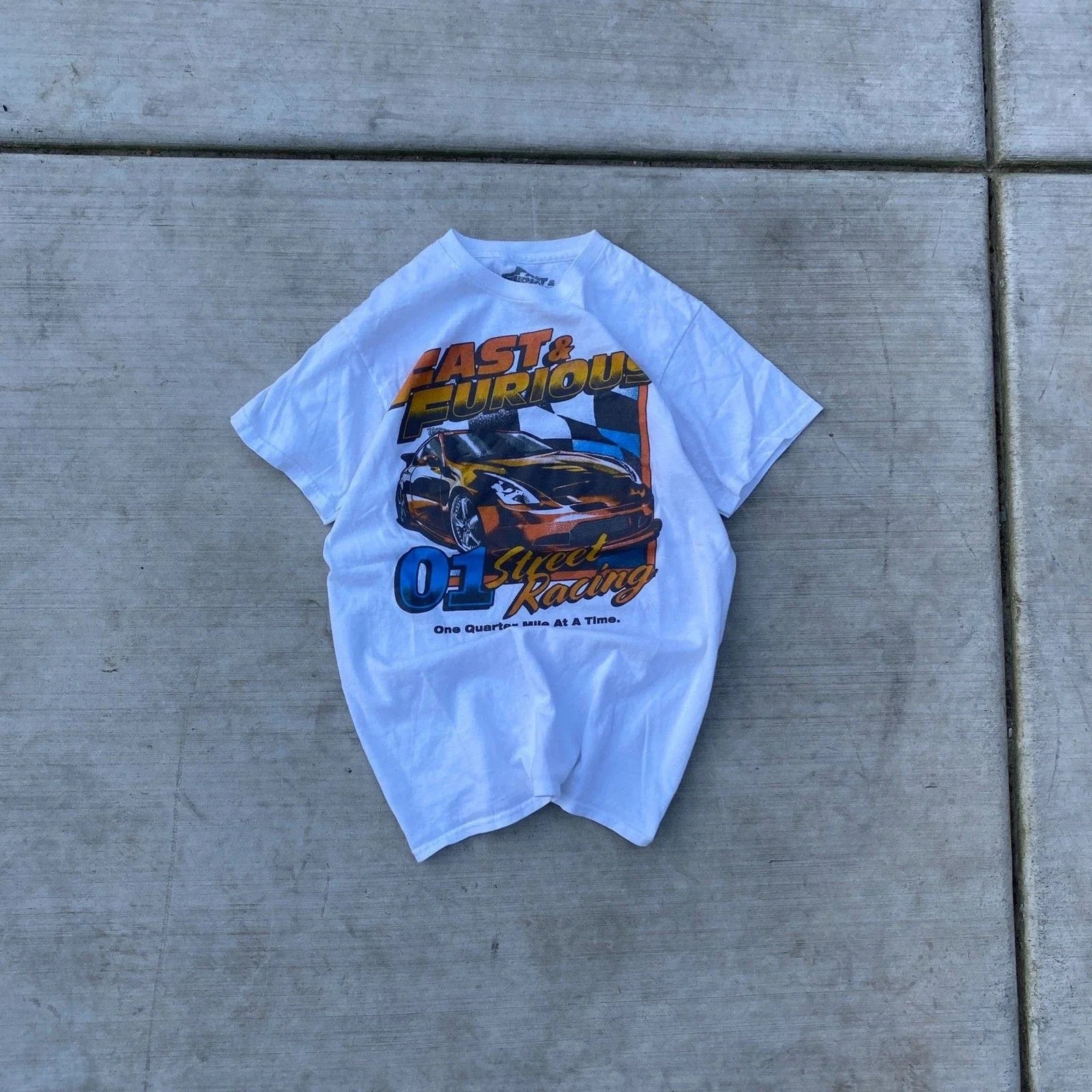 Fast & Furious Street Racing Graphic Tee Vintage Style Car Shirt White S Unisex T-shirt, Sweatshirt, Hoodie, Long Sleeve Tee - T-Shirt, Sweatshirt, Hoodie