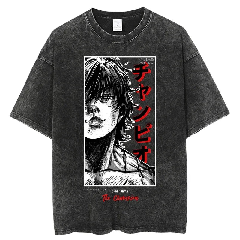 Gym Anime T Shirt Pump Cover Baki Hanma Unisex T-shirt, Sweatshirt, Hoodie, Long Sleeve Tee - T-Shirt, Sweatshirt, Hoodie