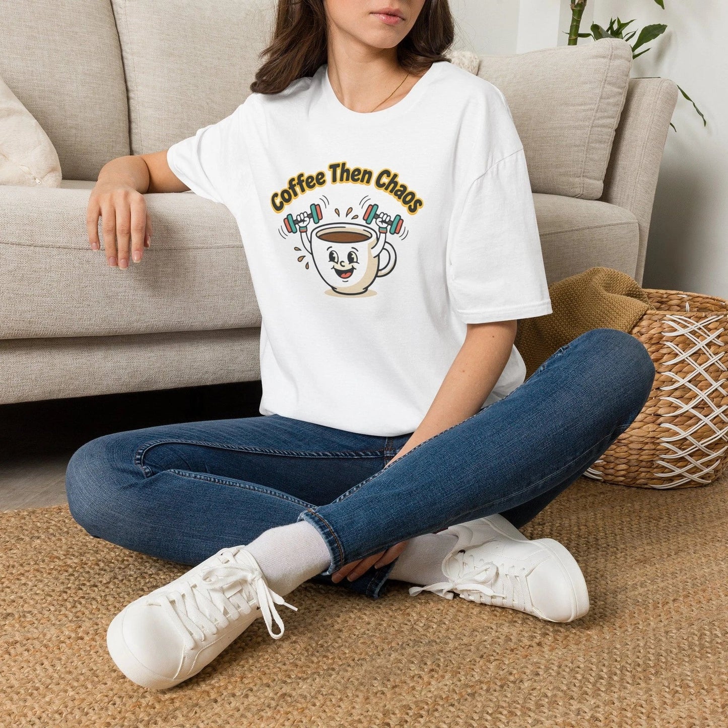 Coffee Then Chaos T-Shirt Funny Coffee Lover Tee Unisex T-shirt, Sweatshirt, Hoodie, Long Sleeve Tee - T-Shirt, Sweatshirt, Hoodie