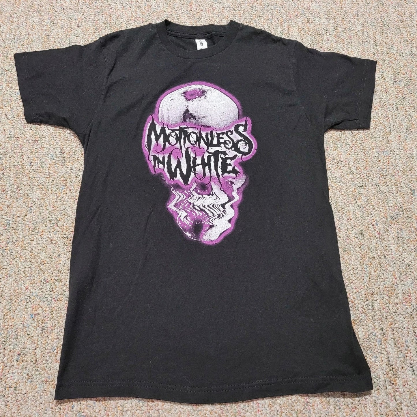 Motionless In White Shirt Men Medium Black Skull Logo Graphic Metal Horror Band Unisex T-shirt, Sweatshirt, Hoodie, Long Sleeve Tee - T-Shirt, Sweatshirt, Hoodie