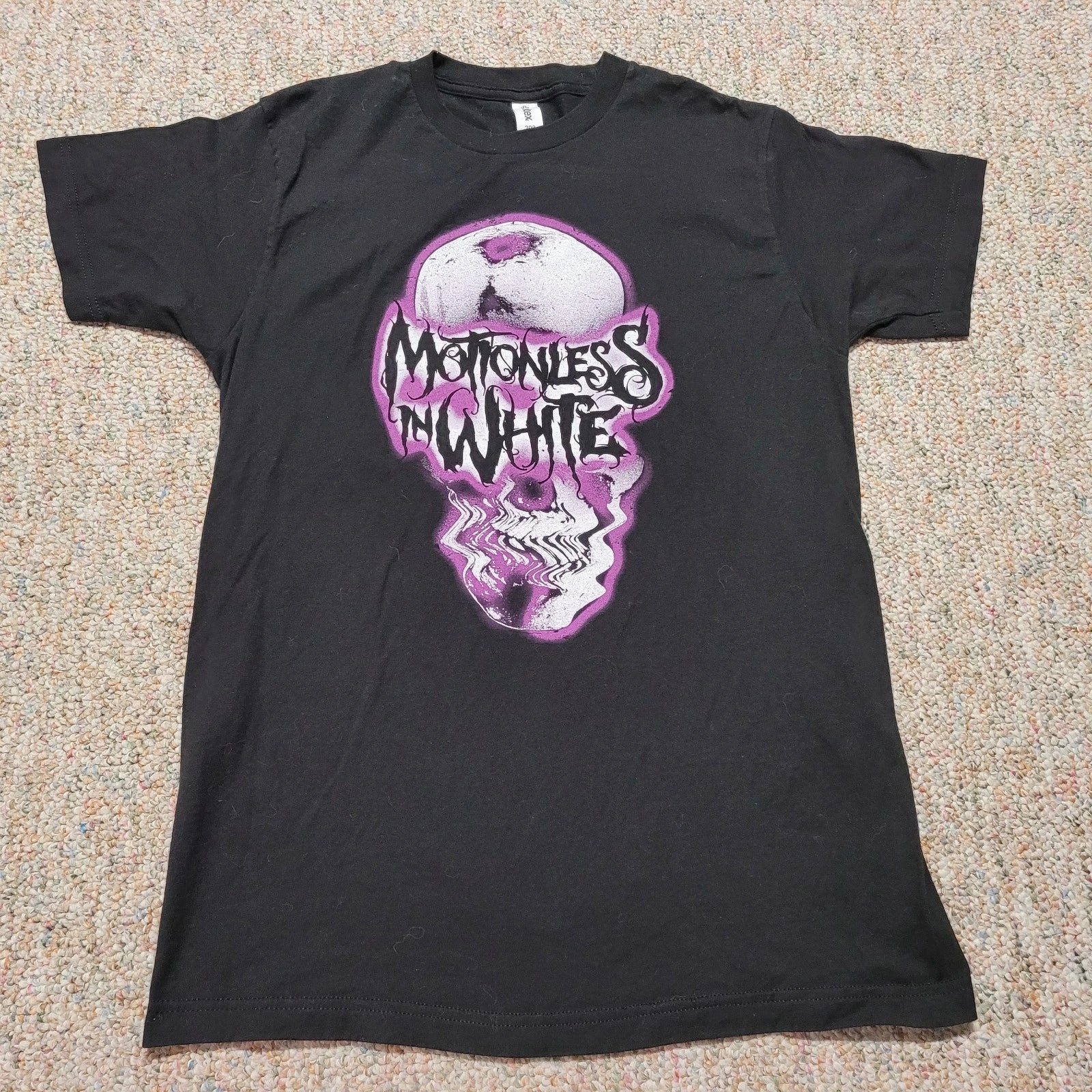 Motionless In White Shirt Men Medium Black Skull Logo Graphic Metal Horror Band Unisex T-shirt, Sweatshirt, Hoodie, Long Sleeve Tee - T-Shirt, Sweatshirt, Hoodie