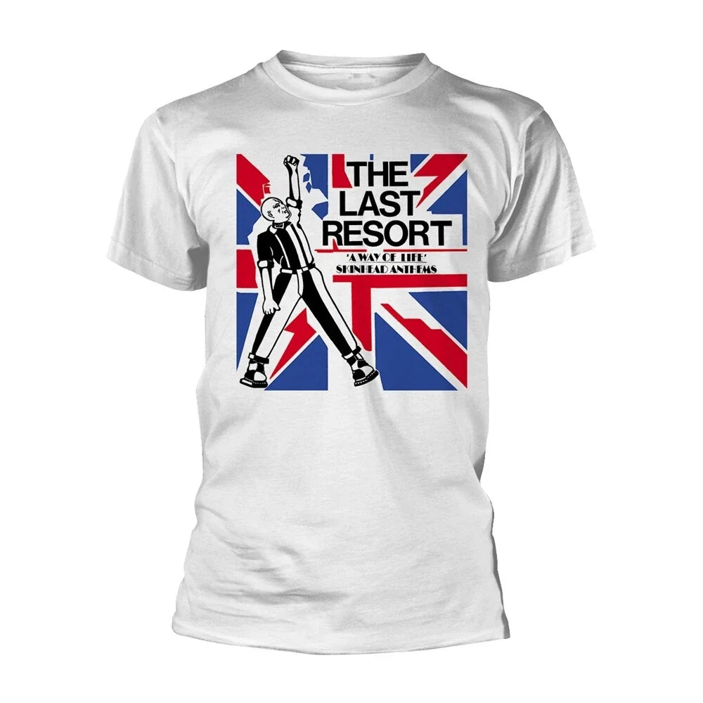 The Last Resort (White) -  T SHIRT Official - skinhead, oi, punk Unisex T-shirt, Sweatshirt, Hoodie, Long Sleeve Tee - T-Shirt, Sweatshirt, Hoodie