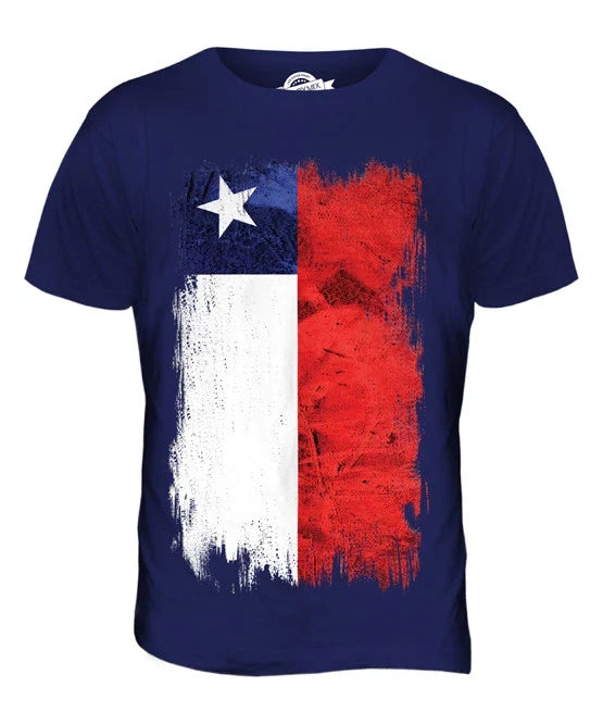CHILE GRUNGE FLAG MENS T SHIRT TEE SHIRT XS S M L XL 2XL 3XL 4XL 5XL Unisex T-shirt, Sweatshirt, Hoodie, Long Sleeve Tee - T-Shirt, Sweatshirt, Hoodie