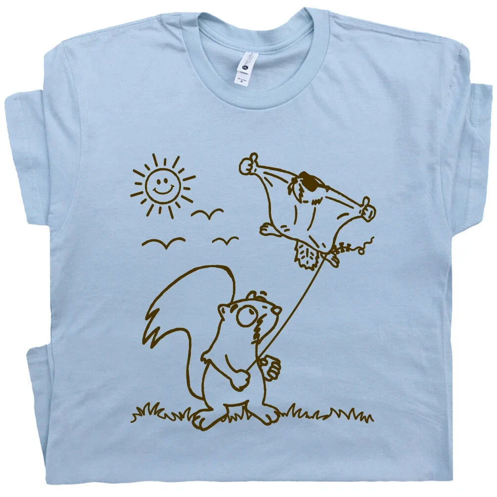 Flying Squirrel T Shirt Funny Shirts for Men Women Kids Cool Graphic Tee Cute Unisex T-shirt, Sweatshirt, Hoodie, Long Sleeve Tee - T-Shirt, Sweatshirt, Hoodie